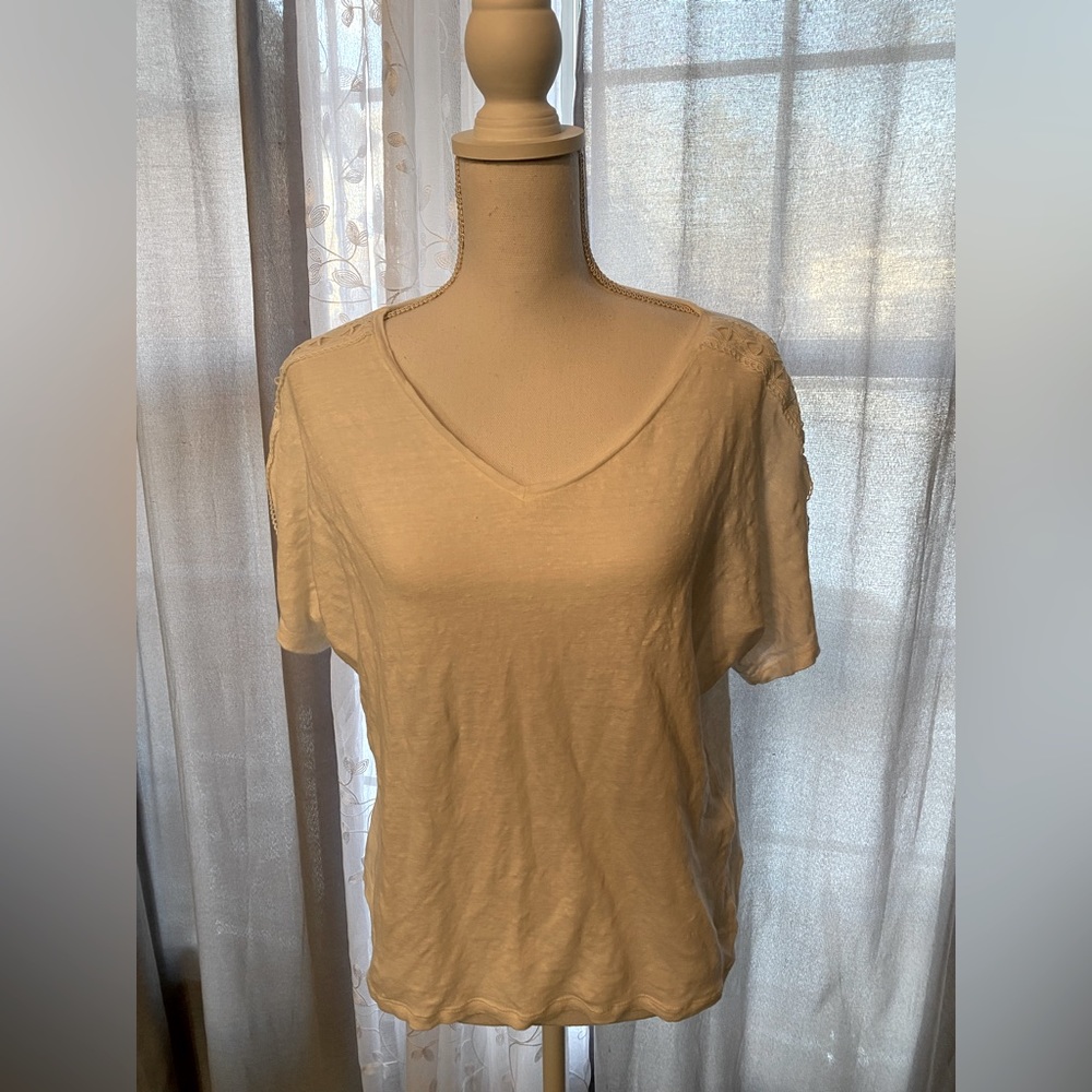Chico’s linen white top size 3 - XL